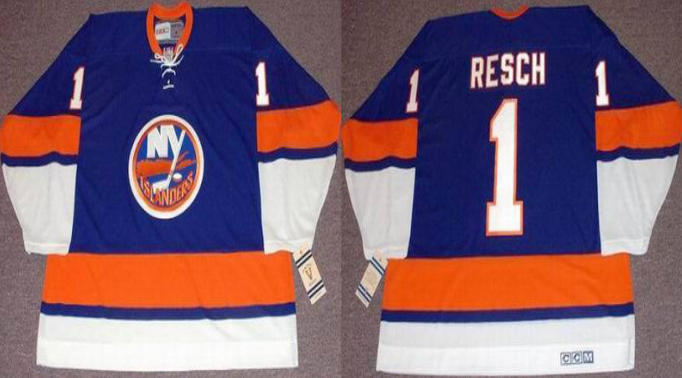 2019 Men New York Islanders #1 Resch blue CCM NHL jersey->new york islanders->NHL Jersey